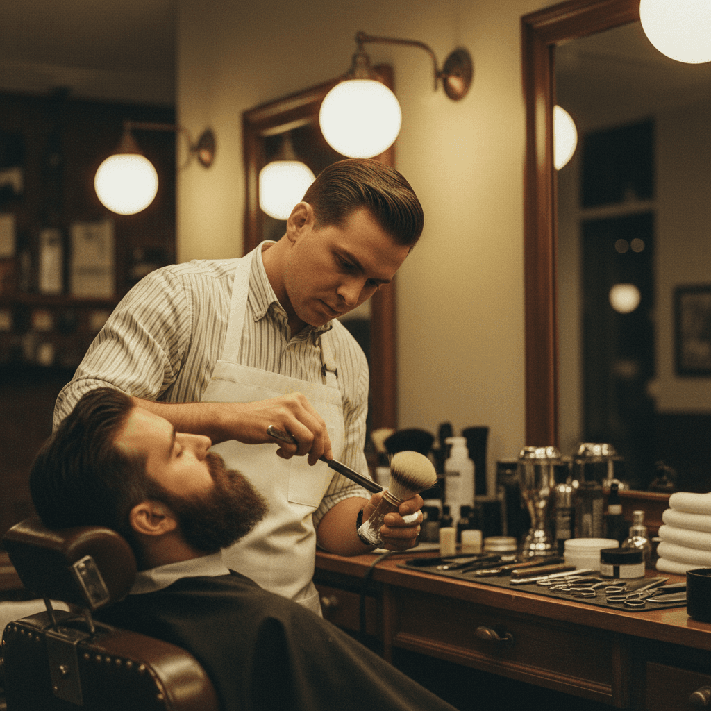Expert beard styling and shaping service
