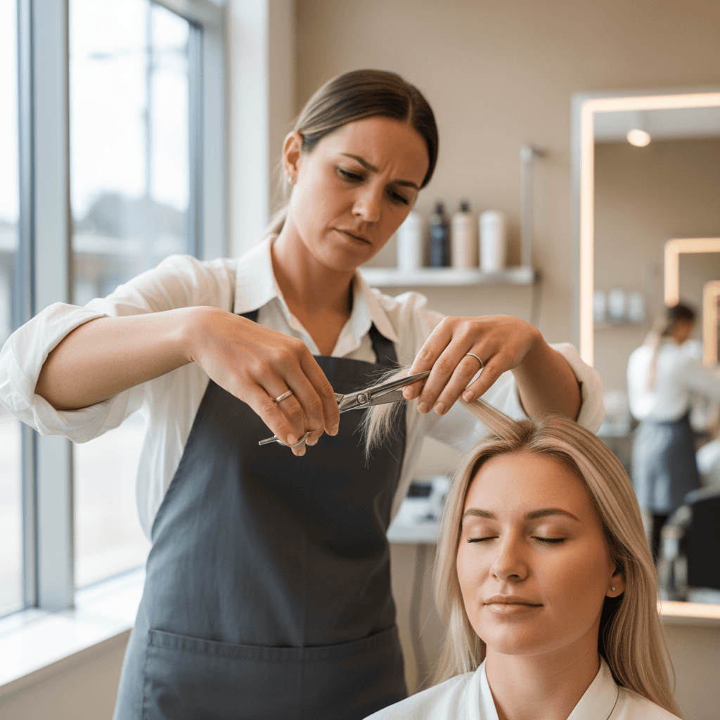 Professional haircut service at The Hair Studio